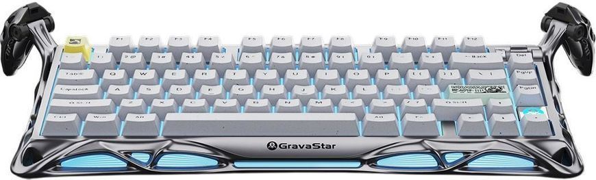 GravaStar Клавиатура механическая GravaStar Mercury K1 Pro 80keys, GravaStar x Kailh Speedy Mint, EN/UKR, BT/WL/USB, сірий GSK1PRO_GRY фото