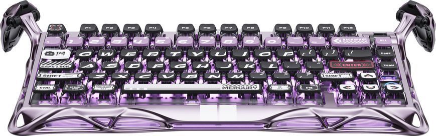 GravaStar Клавиатура магнитная Mercury V75 Pro 80keys, GravaStar x Gateron Jade Gaming, USB-A, 8k, RGB, Iron Purple GSV75PRO_PL фото