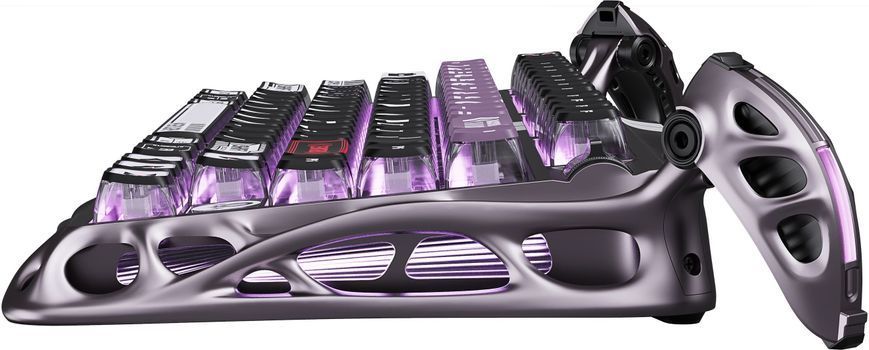GravaStar Клавиатура магнитная Mercury V75 Pro 80keys, GravaStar x Gateron Jade Gaming, USB-A, 8k, RGB, Iron Purple GSV75PRO_PL фото