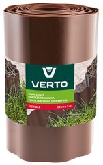Стрічка газонна Verto, бордюрна, хвиляста, 20см x 9м, коричневий 15G515 фото