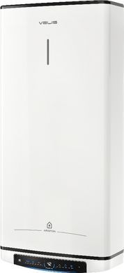 Ariston Водонагрівач електр. плаский слім VELIS PRO DRY WIFI 80 EU, 80л, 2*1,5кВт, сух тен, ун. монтаж, електр. кер-ння, B, Італія, Білий