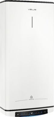 Ariston Водонагрівач електр. плаский слім VELIS PRO DRY WIFI 80 EU, 80л, 2*1,5кВт, сух тен, ун. монтаж, електр. кер-ння, B, Італія, Білий