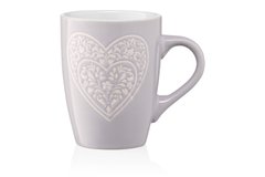 Чашка Ardesto Heart, 330 мл, серая, керамика AR3467GR фото