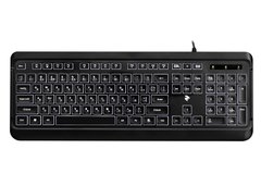 Клавіатура 2E KS120 White backlight USB Black - купити в інтернет-магазині Coolbaba Toys