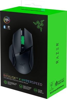 Razer Миша Basilisk V3 X HyperSpeed, RGB, WL/BT, чорний RZ01-04870100-R3G1 фото