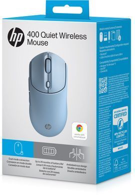 HP Миша HP 400 Quiet, WL/BT, блакитний AZ7B4AA фото