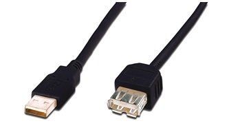Digitus Кабель USB-A (M/F) заряджання/синхронізації, 3м, чорний AK-300200-030-S фото