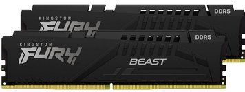 Kingston Пам'ять ПК DDR5 32GB KIT (16GBx2) 5200 FURY Beast Black EXPO KF552C36BBEK2-32 фото