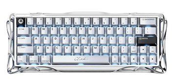 GravaStar Клавіатура магнітна Mercury V60 Pro 60keys, GravaStar Blackcore, USB-A, 8k, RGB, Chrome Silver GSV60PRO_XTAL_SLV фото