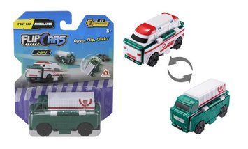 Flip Cars Машинка-трансформер 2 в 1 Грузовик и Скорая помощь EU463875-39 фото