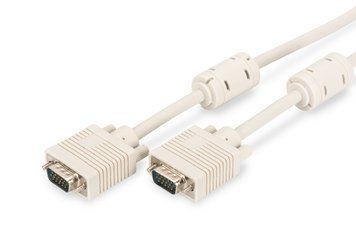 Digitus Кабель VGA (M/M) DIGITUS, 5м, ферит, бежевий AK-310103-050-E фото