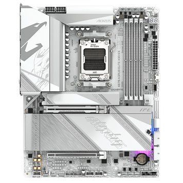 Gigabyte Материнская плата X870 A ELITE X3D ICE sAM5 X870 4xDDR5 M.2 Wi-Fi BT HDMI DP ATX X870_A_ELITE_X_ICE фото