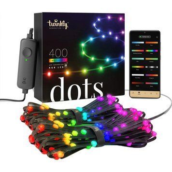 Twinkly Гірлянда Smart LED Twinkly Dots Lights RGB 400 IP44 20м кабель чорний TWD400STP-BEU фото
