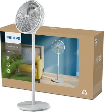 Philips Вентилятор Philips напольный Series 2000, 40см, 48Вт, таймер, поворот 90, белый