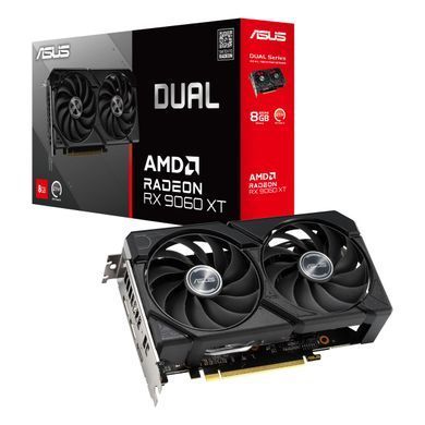 ASUS Видеокарта Radeon RX 9060 XT 8GB GDDR6 DUAL-RX9060XT-8G 90YV0MI1-M0NA00 фото