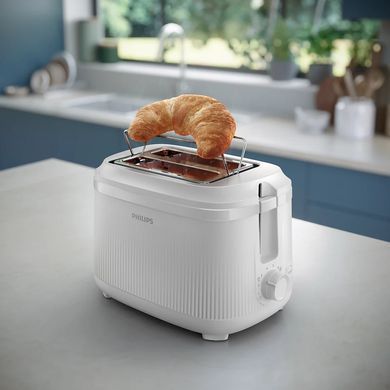 Philips Тостер Series 3000 900Вт, пластик, подогрев,разморозка, белый