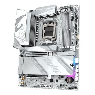Gigabyte Материнская плата X870 A ELITE X3D ICE sAM5 X870 4xDDR5 M.2 Wi-Fi BT HDMI DP ATX X870_A_ELITE_X_ICE фото