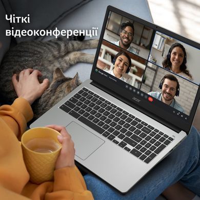 Acer Ноутбук Chromebook CB315-4HT 15" FHD IPS Touch, Intel C N4500, 8GB, F128GB, UMA, ChromeOS, серебристый NX.KBAEU.001 фото