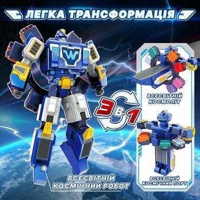 Super Wings Super Wings Playset Transforming world spaceport 3in1 YW780288 фото