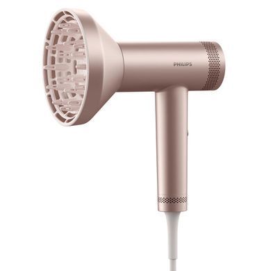 Philips Фен 8000 Series, 1400Вт, режимов-3, ионизиция, хол. обдув, турборежим, розовый BHD837/10 фото