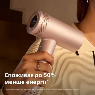Philips Фен 8000 Series, 1400Вт, режимов-3, ионизиция, хол. обдув, турборежим, розовый BHD837/10 фото