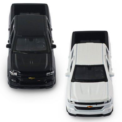 Автомодель - CHEVROLET SILVERADO 2017 (перламутрово-белый, черный) 250381W фото