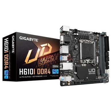 Gigabyte Материнская плата H610I s1700 H610 2xDDR5 M.2 HDMI D-Sub ATX H610I фото