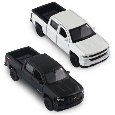 Автомодель - CHEVROLET SILVERADO 2017 (перламутрово-белый, черный) 250381W фото