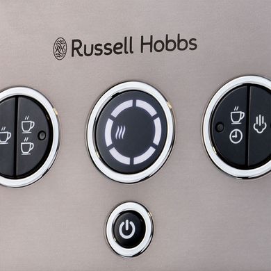 Кавоварка Russell Hobbs рожкова Distinctions Titanium , 1,1л, мелена + чалди, сріблястий 26452-56 фото