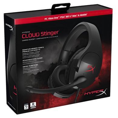 HyperX Гарнитура игровая Cloud Stinger, mini-jack/dual 3.5мм, 1.3м/1.7м, черно-красный 4P5L7AX фото