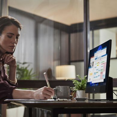 HP Комп'ютер персональний моноблок ProOne 440-G9 23.8" FHD IPS AG, Intel i5-13500T, 16GB, F512GB, UMA, WiFi, кл+м, 3р, DOS, чорний 885F1EA фото