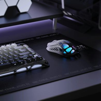 GravaStar Миша Mercury M1 Pro, BT/WL/USB-A, RGB, чорно-білий GRAVASTARM1PRO_GBLK фото