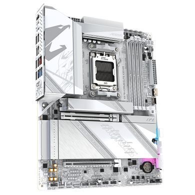 Gigabyte Материнская плата X870 A ELITE X3D ICE sAM5 X870 4xDDR5 M.2 Wi-Fi BT HDMI DP ATX X870_A_ELITE_X_ICE фото