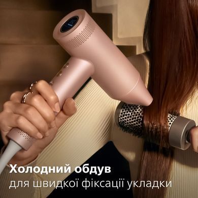 Philips Фен 8000 Series, 1400Вт, режимов-3, ионизиция, хол. обдув, турборежим, розовый BHD837/10 фото