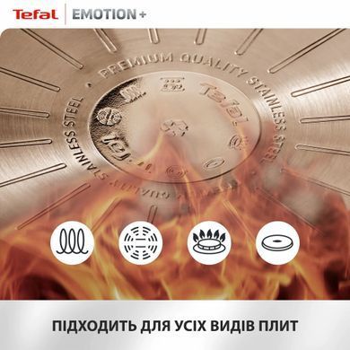 Tefal Tefal Frying Pan, Emotion+, 20cm, stainless steel, bakelite, black E3270244 фото