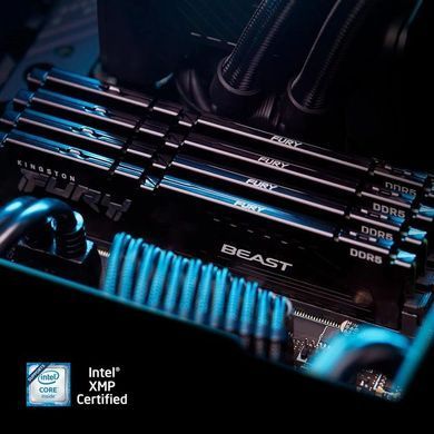 Kingston Память ПК DDR5 32GB KIT (16GBx2) 5200 FURY Beast Black EXPO KF552C36BBEK2-32 фото