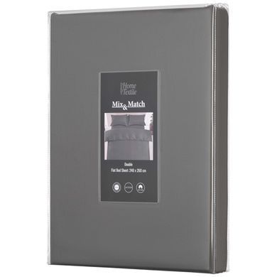 ARDESTO Простынь Mix&Match Premium, 240x260см, 100% хлопок, сатин, серый