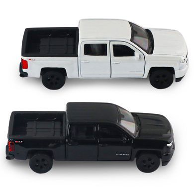 Автомодель - CHEVROLET SILVERADO 2017 (перламутрово-белый, черный) 250381W фото