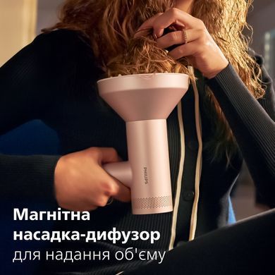Philips Фен 8000 Series, 1400Вт, режимов-3, ионизиция, хол. обдув, турборежим, розовый BHD837/10 фото