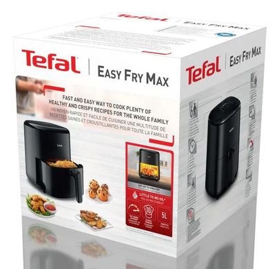 Tefal Мультипечь Easy Fry Max, 1500Вт, чаша-5л, сенсорное управл., 10 программ, пластик, черный EY245840 фото