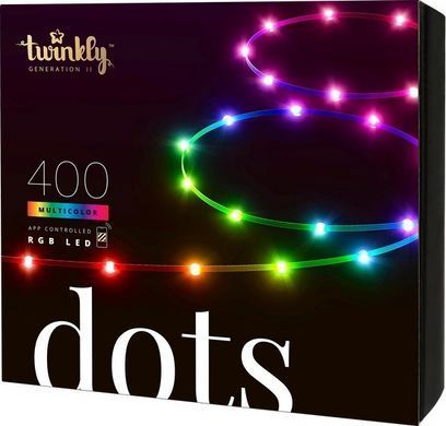 Twinkly Гірлянда Smart LED Twinkly Dots Lights RGB 400 IP44 20м кабель чорний TWD400STP-BEU фото