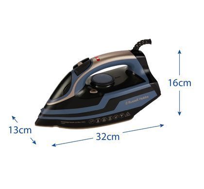 Russell Hobbs Праска Russell Hobbs, 3100Вт, паровий удар -210гр, верт. відпарювання, керам. підошва, чорно-синий 28630-56 фото