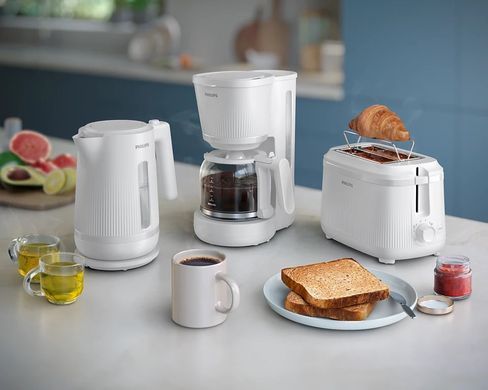 Philips Тостер Series 3000 900Вт, пластик, подогрев,разморозка, белый
