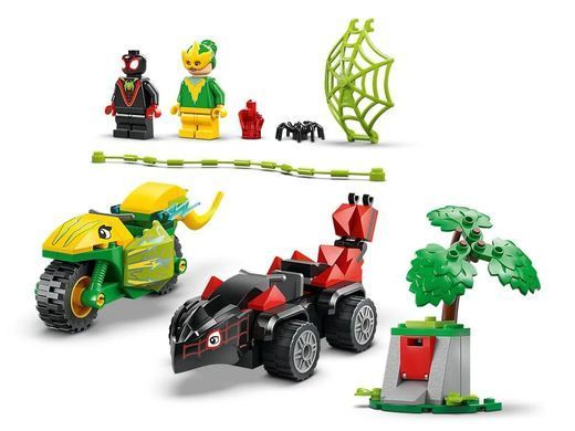 LEGO Конструктор LEGO Spidey Перегони на електромобілях з динозаврами 11198 фото