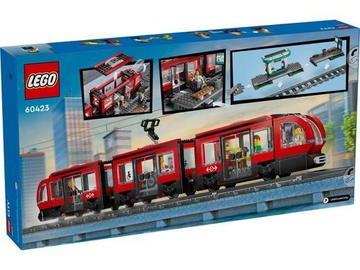 LEGO Конструктор Трамвай и вокзал в центре города 60423 фото
