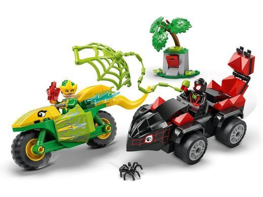 LEGO Конструктор LEGO Spidey Перегони на електромобілях з динозаврами 11198 фото