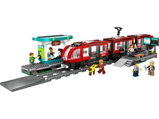 LEGO Конструктор Трамвай и вокзал в центре города 60423 фото