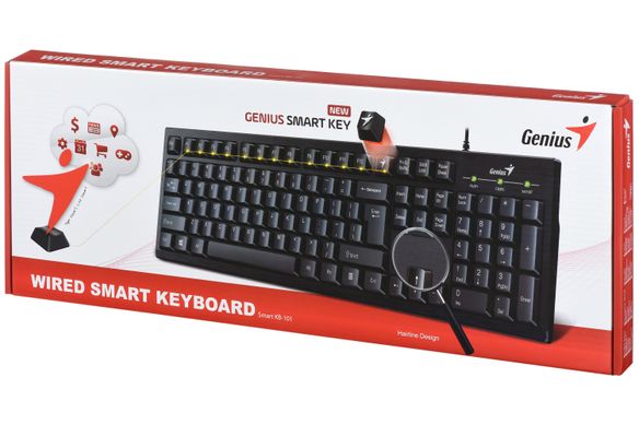 Клавіатура Genius Smart KB-101 USB Black Ukr 31300006410 фото