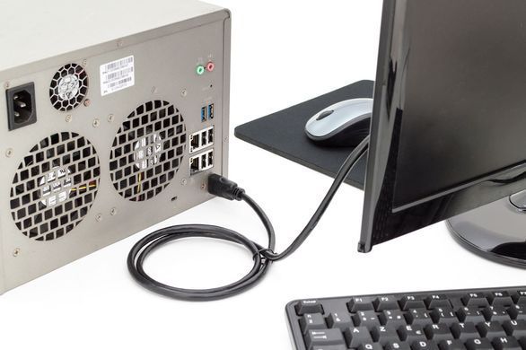 Digitus Кабель DIGITUS HDMI (M/M), 4K@60Гц, Ultra HD, Premium, тип A, w/Ethernet, золото, 2м, чорний DB-330123-020-S фото