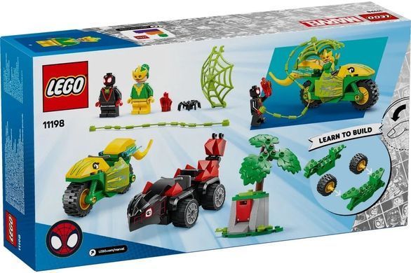 LEGO Конструктор LEGO Spidey Перегони на електромобілях з динозаврами 11198 фото
